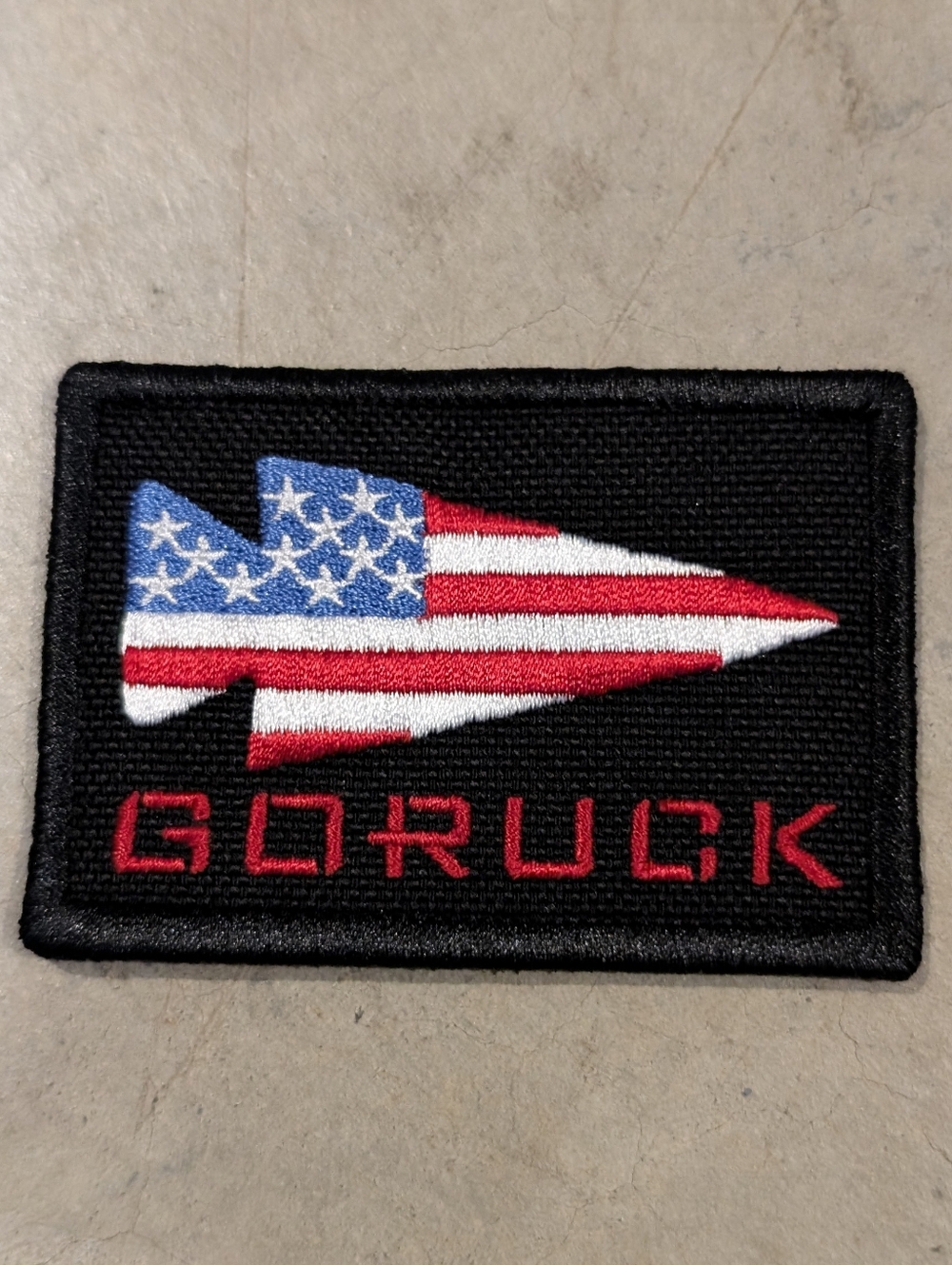 GORUCK American Flag Arrow Patch - Black/Red/White/Blue
